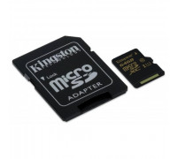 Карта памяти micro SDXC 64Gb Kingston; Class 10 UHS-I U3 R90/W45MB/s; With SD-adapter (SDCG/64GB)
