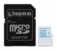 Карта памяти micro SDHC 32Gb Kingston; Action Camera; Class 10 UHS-I U3 R90/W45MB/s; With SD-adapter (SDCAC/32GB)