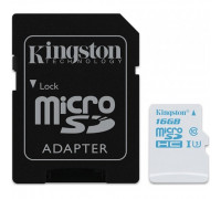Карта памяти micro SDXC 64Gb Kingston; Action Camera; Class10 UHS-I U3; With SD-adapter (SDCAC/64GB)
