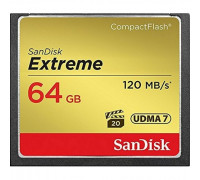 Карта памяти CF; 64Gb; SanDisk; Extreme R120/W85MB/s (SDCFXSB-064G-G46)