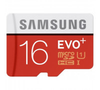 Карта памяти micro SDHC 16Gb Samsung; Class 10; Evo Plus UHS-I R80/W20Mb/s (MB-MC16DA)