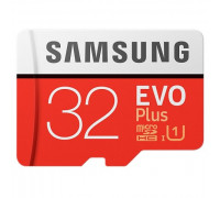 Карта памяти micro SDHC 32Gb Samsung; Class 10; EVO Plus UHS-I U3; With SD-adapter (MB-MC32GA/RU)