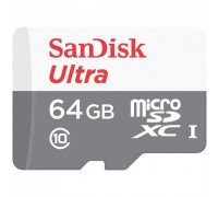 Карта памяти micro SDXC 64Gb SanDisk; Ultra; Class 10 UHS-I; No adapter (SDSQUNB-064G-GN3MN)
