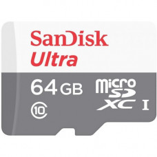 Карта памяти micro SDXC 64Gb SanDisk; Ultra; Class 10 UHS-I; No adapter (SDSQUNB-064G-GN3MN)