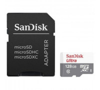 Карта памяти micro SDXC 128Gb SanDisk; Ultra Android; Class 10; UHS-I R48MB/s; Wiith SD-adapter (SDSQUNB-128G-GN6TA)