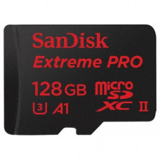 Карта памяти micro SDXC 128Gb SanDisk; Extreme Plus; Class 10; V30 A1 UHS-I U3 R100/W90MB/s 4K; Wiith SD-adapter (SDSQXCG-128G-GN6MA)