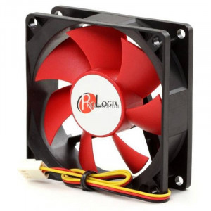 Вентилятор для корпуса; ProLogix 120*120*25 3pin Black/ Red (PF-SB120BR3) 