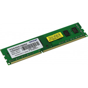 Оперативная память DDR3 SDRAM 2Gb PC3-12800 (1600); Patriot (PSD32G16002)