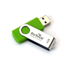 Flash-память DeTech 4Gb; USB 2.0; Green