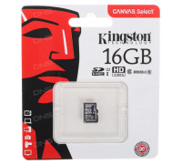 Карта памяти micro SDHC 16GB Kingston Canvas Select (SDCS/16GBSP)