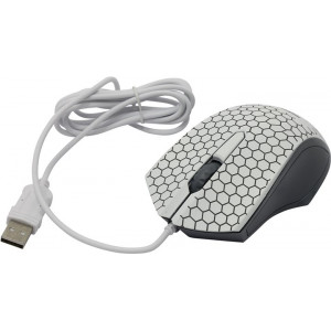 Мышь проводная Smartbuy ONE SBM-334-W; USB; White&Grey; с подсветкой