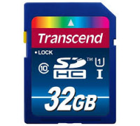 Карта памяти SDHC 32Gb Transcend; Class10; UHS-I PremiumX400 (TS32GSDU1)