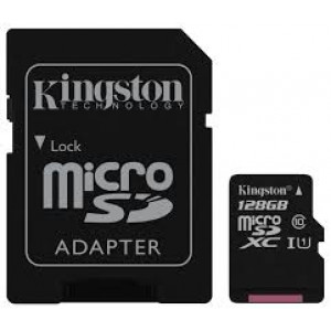 Карта памяти microSDXC 128GB Kingston; (SDCS/128GB) 