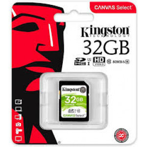 Карта памяти SDHC 32Gb Kingston Canvas Select Class 10 UHS-I U1 (SDS/32GB)