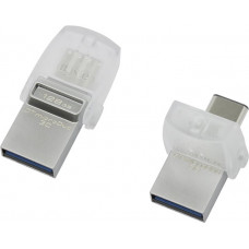 Flash-память Kingston DataTraveler microDuo 3C (DTDUO3C/128GB); 128Gb; USB 3.0/Type C; Silver