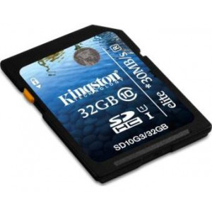 Карта памяти SDHC 32Gb Kingston (SD10G3/32GB)