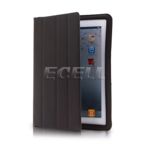 Чехол кожаный iPad3-LC-WLT-SMSRT-BLACK 5; для iPAD 3 (2); + подарок салфетка для протирания; Retail; Black