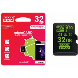 Карта памяти micro SDHC 32Gb GoodRAM; Class 10 V30 UHS-I; No adapter (M1A0-0320R11-A1)