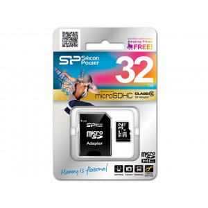 Карта памяти micro SDHC 32Gb Silicon Power (SP032GBSTH010V10***); Class 10; No adapter