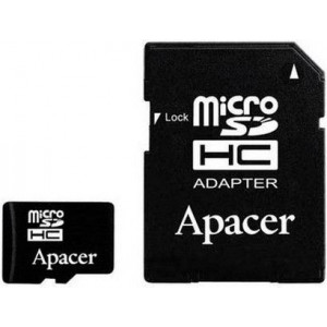 Карта памяти micro SDHC 16Gb Apacer; Class 10 UHS-I; With SD-adapter (AP16GMCSH10U1-R)