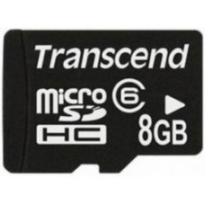 Карта памяти micro SDНС 8Gb Transcend (TS8GUSDC6); Class 6; No adapter
