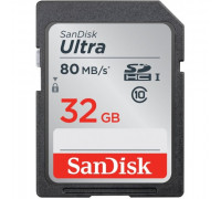 Карта памяти SDHC 32Gb SanDisk; Class 10 UHS-I (SDSDUNC-032G-GN6IN)