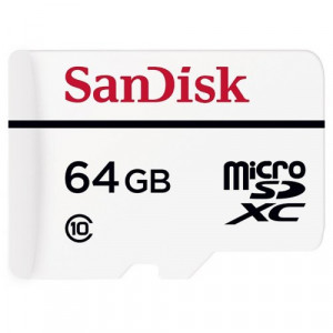 Карта памяти micro SDXC 64Gb SanDisk; High Endurance Video Monitoring; Class 10; W20MB/s; Wiith SD-adapter (SDSDQQ-064G-G46A)