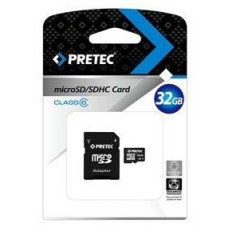 Карта памяти micro SDHC 32Gb Pretec; (STC32G-SA); Class 6; with SD-adapter