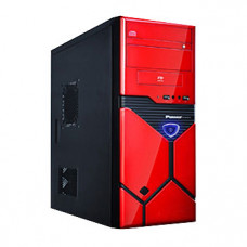 Корпус ATX DeTech 8616DR; Black&Red; без БП