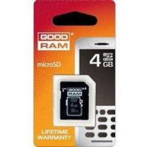 Карта памяти micro SDHC 4Gb GoodRam (SDU4GHCAGRR10)