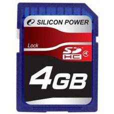 Карта памяти SDHC 4Gb Silicon Power; Class 4; (SP004GBSDH004V10)
