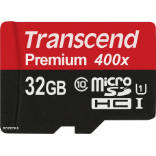 Карта памяти micro SDHC 32Gb Transcend; Class 10 UHS-I Premium 400X; No adapter (TS32GUSDCU1)