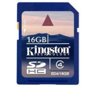 Карта памяти SDHC 16Gb Kingston; Class 4 (SD4/16GB)