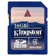 Карта памяти SDHC 16Gb Kingston; Class 4 (SD4/16GB)
