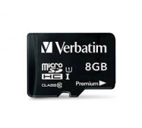 Карта памяти micro SDHC 8Gb Verbatim Premium; Class 10; UHS-1; With SD-adapter (44081)
