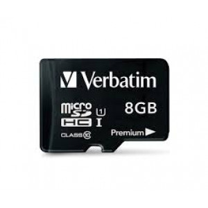 Карта памяти micro SDHC 8Gb Verbatim Premium; Class 10; UHS-1; With SD-adapter (44081)
