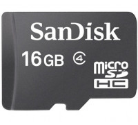 Карта памяти micro SDHC 16Gb SanDisk; Class 4 (SDSDQM-016G-B35)