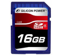 Карта памяти SDHC 16Gb Silicon Power; Class 4 (SP016GBSDH004V10)