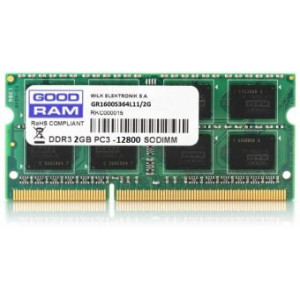 Оперативная память DDR3 SDRAM SODIMM 2Gb PC3-12800 (1600); GoodRam (GR1600S364L11/2G)
