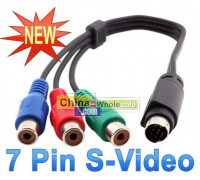 Плита кухонная Переходник TV Out - Component; S-Video 7-pin to 3xRCA; для подключения телевизора (компонент (Y,Pb,Pr)) к видеокартам на чипсетах ATI