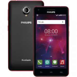 Смартфон Philips Xenium V377 Dual Sim Black Red