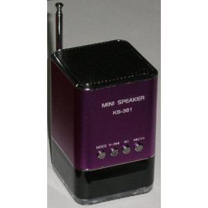 Активная акустическая система Sertec KS-361; 1.0; Digital mp3 Player; Purple