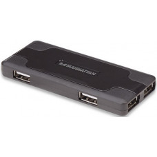 USB разветвители (HUB) USB внешний Manhattan (161169); 7 портов; черный