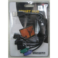 USB разветвители (HUB) USB внешний ATcom SMART HUB (TD010); 4+ порт PS/2; чёрный