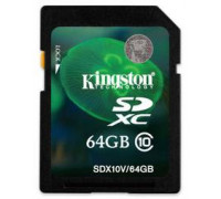 Карта памяти SDXC 64Gb Kingston (SDX10V/64GB)