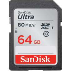 Карта памяти SDXC 64Gb SanDisk; Class 10 UHS-I (SDSDUNC-064G-GN6IN)