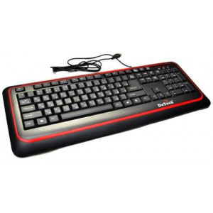 Клавиатура проводная DeTech KB-801DR; Multimedia; USB; Black