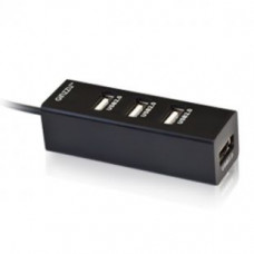 USB разветвители (HUB) Ginzzu GR-464UB; 4ports USB 2.0; Black 