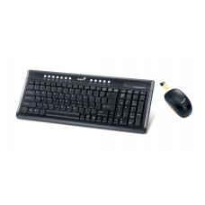Клавиатура+мышь беспроводная Genius LuxeMate 8000; Wireless Multimedia; USB; Black (31340038107)