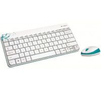 Клавиатура+мышь беспроводная Logitech Wireless Desktop MK240; USB; White (920-005791)
